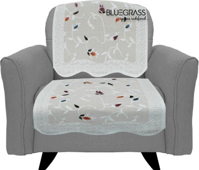 Bluegrass Polyester, Lace Paisley, Abstract Sofa Cover(White Pack of 6)