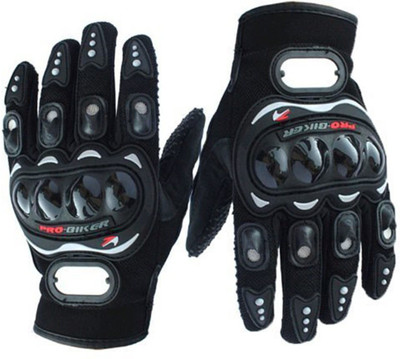 AUTO PEARL Leather Motorcycle Gloves (Black, XXL) Riding Gloves(Black)