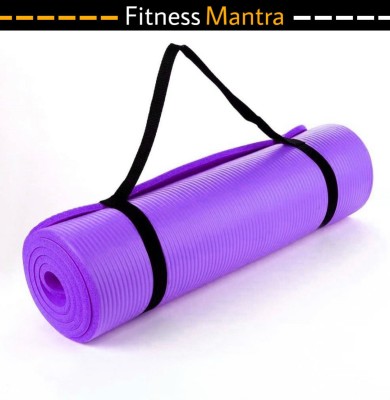 Fitness Mantra Extra Thick Anti Skid Light Weight with Carrying Strap Purple 6 mm Yoga Mat