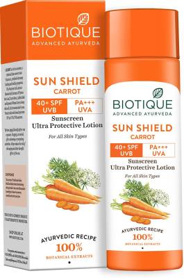 BIOTIQUE Bio Carrot UVA/UVB Sunscreen For All Skin Types - SPF 40 PA+