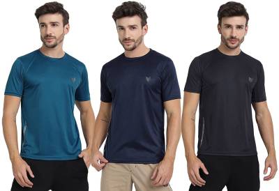 The Youth Mantra Printed Men Round Neck Dark Blue, Black, Navy Blue T-Shirt