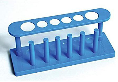 Elecopto (6 Hole) Plastic Test Tube Rack(Test Tube Stand (6 Hole) Blue)