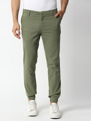 THOMAS SCOTT Regular Fit Men Green Trousers