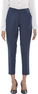 Annabelle by Pantaloons Regular Fit Women Dark Blue Trousers