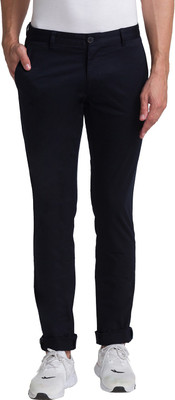 PARX Tapered Men Blue Trousers