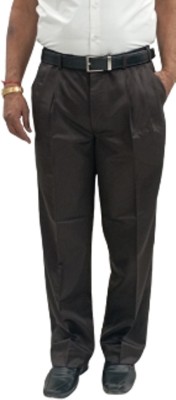 Clavelite Regular Fit Men Brown Trousers