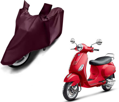 Selifaur Waterproof Two Wheeler Cover for Piaggio(Vespa, Brown)