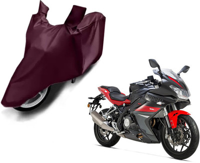 Selifaur Waterproof Two Wheeler Cover for DSK Benelli(302R, Brown)