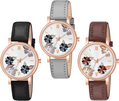 The Shopoholic Womens and Girls Pack Of 3 Watches Analog Watch  - For Women