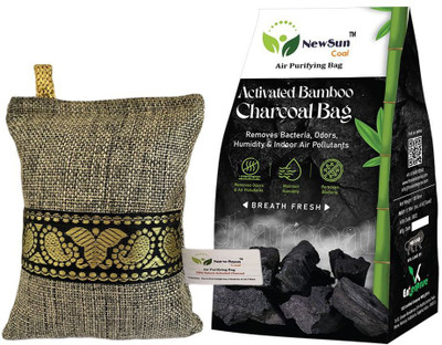Newsun Air Purifying Bag Naturally,Removes Odors,Allergens&Harmful Fragrance Free Diffuser Set Activated Charcoal Air Purifying Bag Decorative Natural Odor Absorber for car(2 x 50 g)
