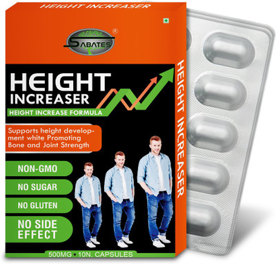 Sabates Hight Increaser | Herbal Formulation Body Growth Reduce Muscles Deficiency(Pack of 3, 30 Tablets)