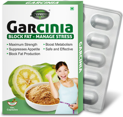 Sabates Garcinia | Ayurvedic Formula Burns Fat Without Diet & Exercise For Teenages(Pack of 3, 30 Capsules)