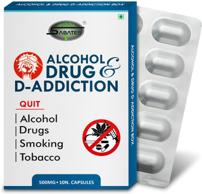 Sabates Alcohol & D Drug Addiction | Herbal Pills Purifie Blood Quit Addiction(10 Tablets)