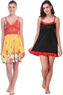 YUALIN CREATION Floral Print Babydoll