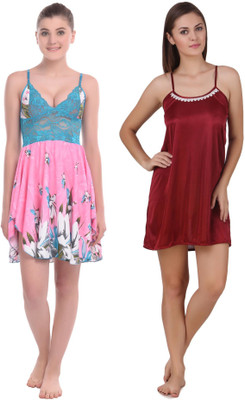 YUALIN CREATION Floral Print Babydoll