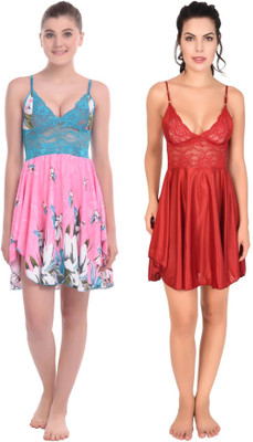 YUALIN CREATION Floral Print Babydoll