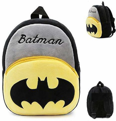 Stakipo bag batman School Backpack Cartoons Fabric Soft Toy School Bag(Black, 10 L)