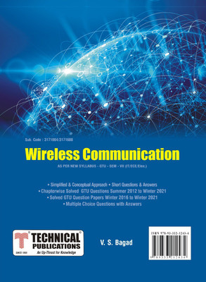 Wireless Communication for GTU ( Sem-VII ELEX / ECE / E&Tc Course 2013 )(English, Paperback, V. S. Bagad)
