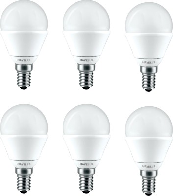 HAVELLS 2.8 W Standard E14 LED Bulb(Yellow, Pack of 6)