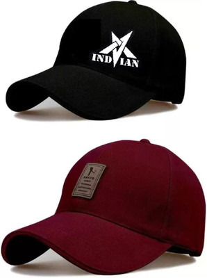 RD YTR Embroidered, Solid, Self Design Sports/Regular Cap Cap(Pack of 2)