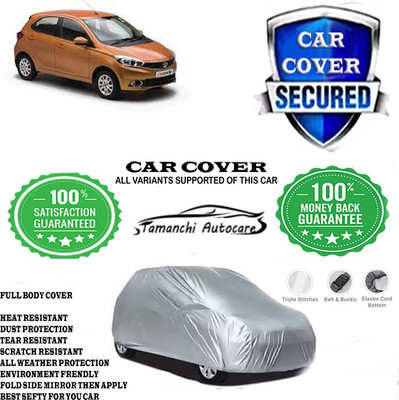 Tamanchi Autocare Car Cover For Tata Tiago XZA Plus Dual Tone Roof Petrol(Silver)