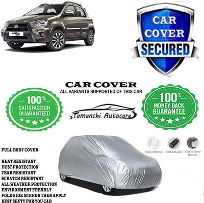 Tamanchi Autocare Car Cover For Toyota Etios Cross 1.4L VD Diesel(Silver)
