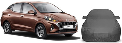 Anlopeproducts Car Cover For Hyundai Aura (With Mirror Pockets)(Grey)