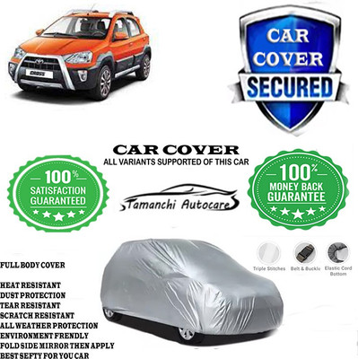 Tamanchi Autocare Car Cover For Toyota Etios Cross 1.4L GD(Silver)