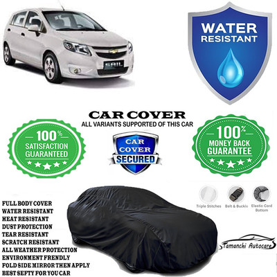 Tamanchi Autocare Car Cover For Chevrolet Sail Hatchback 1.3 TCDi LS(Black)