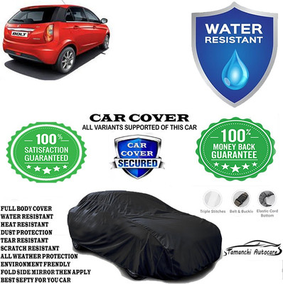 Tamanchi Autocare Car Cover For Tata Bolt Revotron XE Petrol(Black)