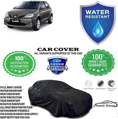 Tamanchi Autocare Car Cover For Toyota Etios Liva 1.4 VXD Dual Tone Diesel(Black)