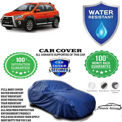 Tamanchi Autocare Car Cover For Toyota Etios Cross 1.4L VD(Blue)