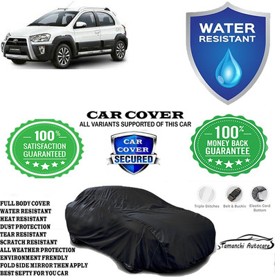 Tamanchi Autocare Car Cover For Toyota Etios Cross 1.4L GD Diesel(Black)