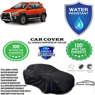 Tamanchi Autocare Car Cover For Toyota Etios Cross 1.4L VD(Black)
