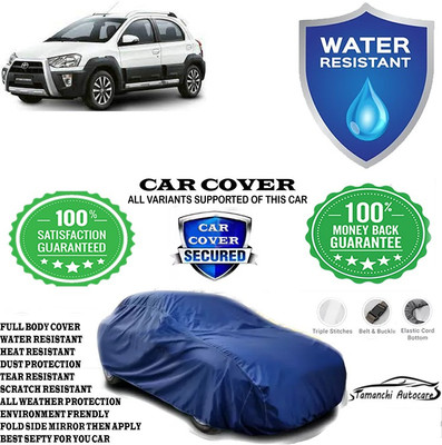 Tamanchi Autocare Car Cover For Toyota Etios Cross 1.4L GD Diesel(Blue)