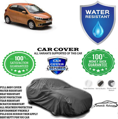 Tamanchi Autocare Car Cover For Tata Tiago XZA Plus Dual Tone Roof Petrol(Grey)