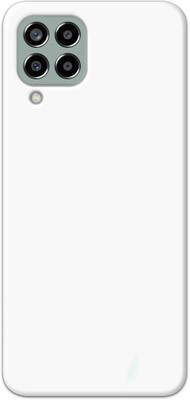 NDCOM Back Cover for Samsung Galaxy M33 5G Plain White Printed(Multicolor, Hard Case, Pack of: 1)