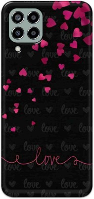 NDCOM Back Cover for Samsung Galaxy M33 5G Red Heart Love Printed(Multicolor, Hard Case, Pack of: 1)