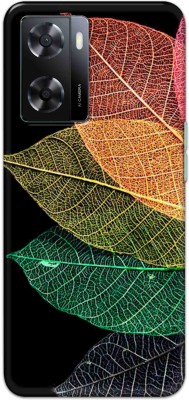 NDCOM Back Cover for OPPO A57 2022 Colorful Leaf Printed(Multicolor, Hard Case, Pack of: 1)