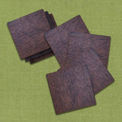 Kliznil Square Wood Coaster Set(Pack of 12)