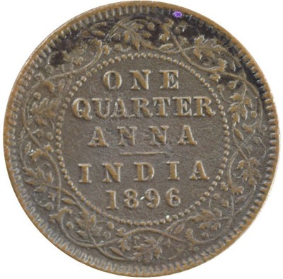 Mintage World British India Victoria Empress - Quarter Anna 1896 calcutta Modern Coin Collection(1 Coins)