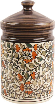 VarEesha Ceramic Pickle Jar  - 700 ml(Brown)