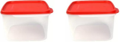 s.m.mart Plastic Grocery Container  - 2.5 L(Pack of 2, Red)