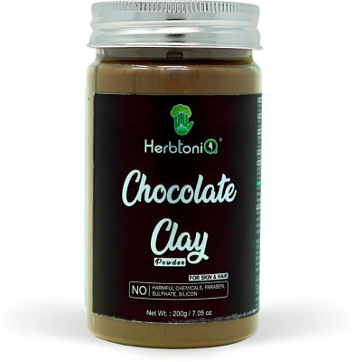 HerbtoniQ Organic Chocolate Clay Powder 200gm For Hair Pack And Face Pack(200 g)