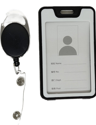Dey 's stationery store Plastic ID Badge Holder, ID Badge Reel(Pack of 1)