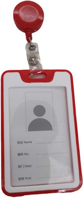 Dey 's stationery store Plastic ID Badge Holder, ID Badge Reel(Pack of 1)