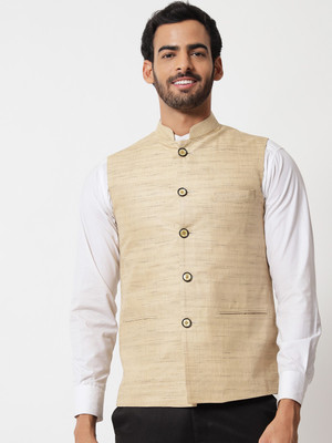 Vastraa Fusion Sleeveless Textured Men Jacket