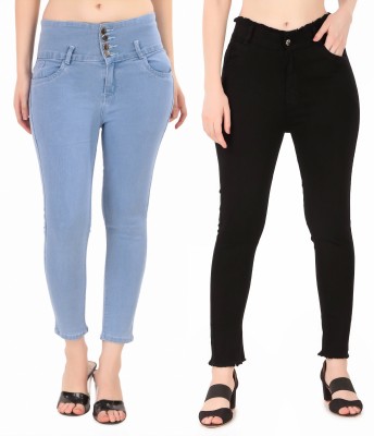 BVOS Skinny Women Black Jeans(Pack of 2)