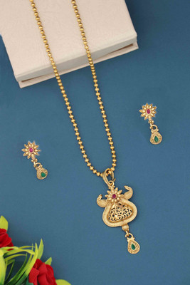 Springal Alloy Gold-plated Gold Jewellery Set(Pack of 1)