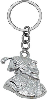 AFH Chatrapati Shivaji Maharaj Silver Plated Decorative Key Chain Key Chain